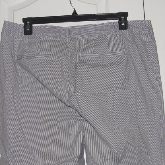 TALBOTS Wide Leg Crop Chino Stripe Pants Plus Size 18W - Picture 4 of 5